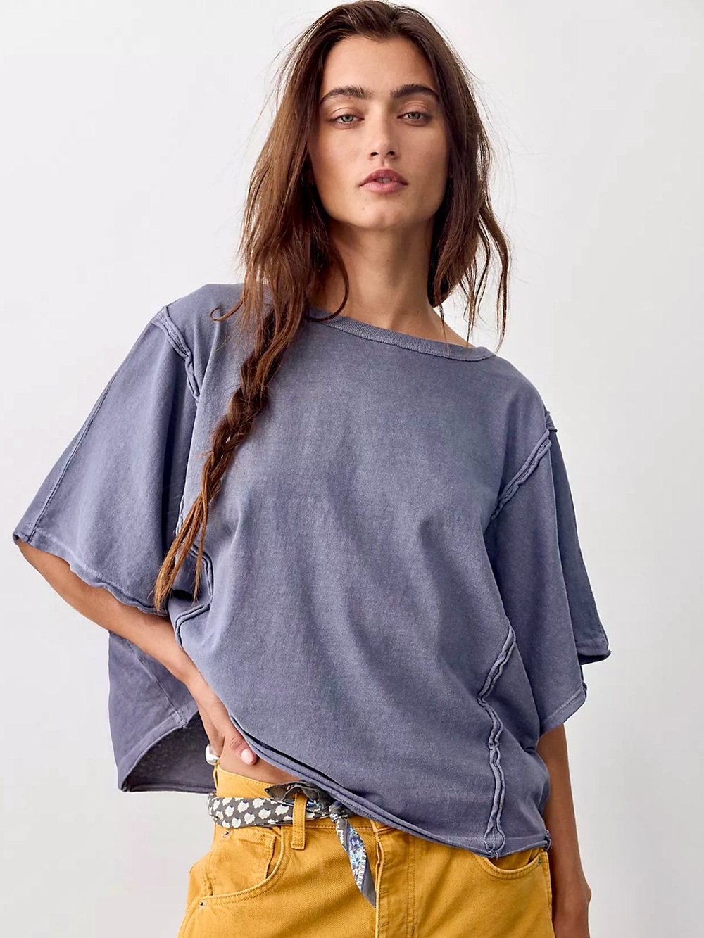 NEW Free People x We The Free Next Level Tee in Night Shadow